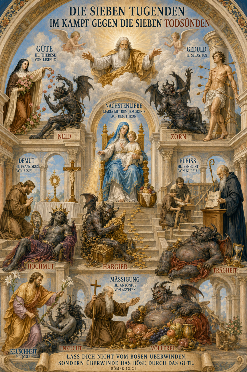 Die sieben Todsünden und Tugenden